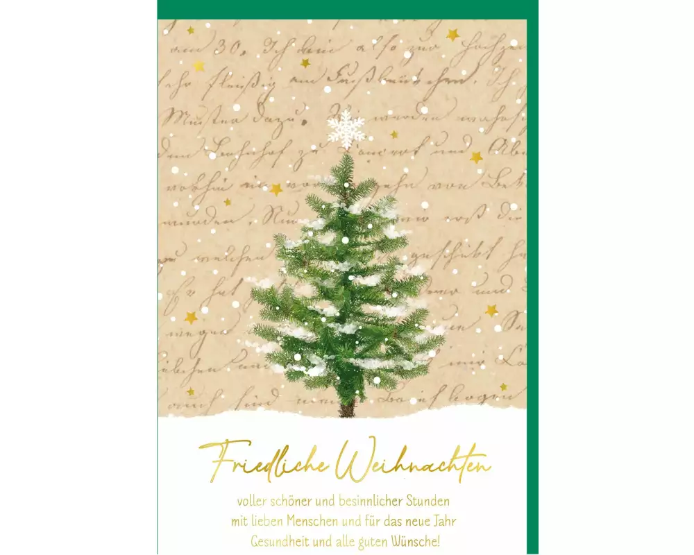 Braun + Company Weihnachtskarte Tannenbaum und Schnee