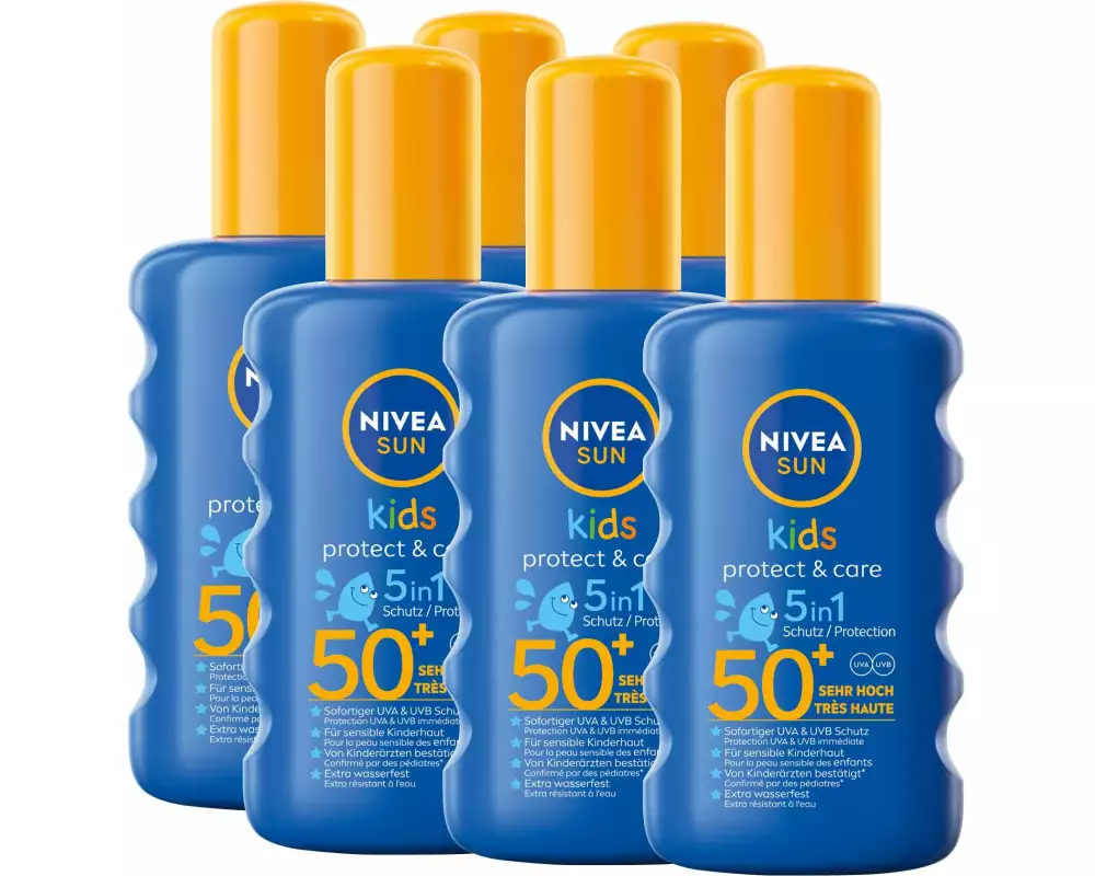 NIVEA SUN Sonnenspray Kids Protect and Care LSF 50+ 6 x 200 ml