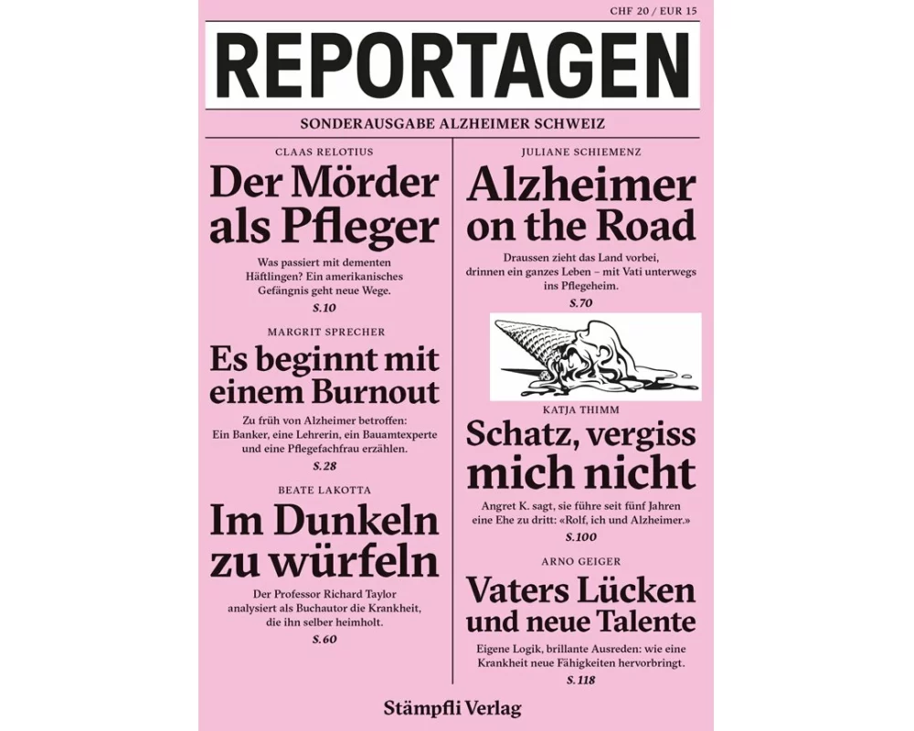 Reportagen - Sonderausgabe Alzheimer Schweiz
