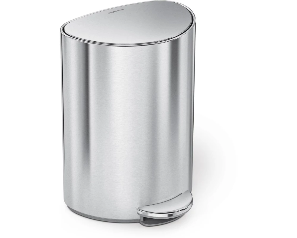 Simplehuman Abfalleimer 6 l, Silber gebürstet