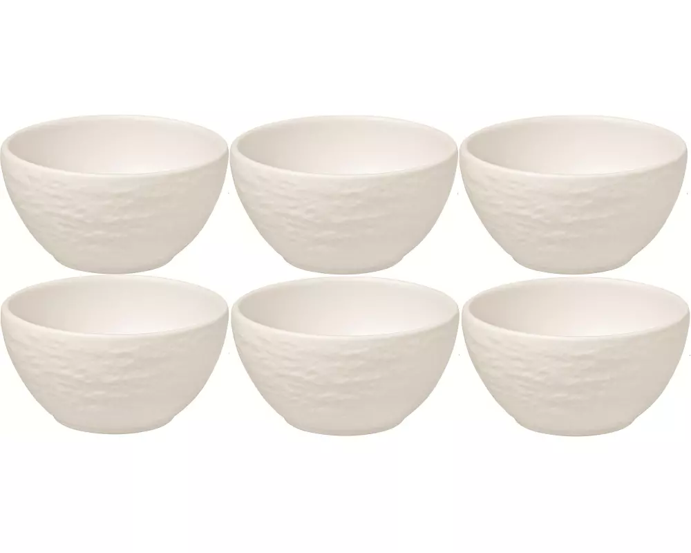 Villeroy & Boch Snackschale Manufacture Rock 7.7 cm, 6 Stück, Weiss