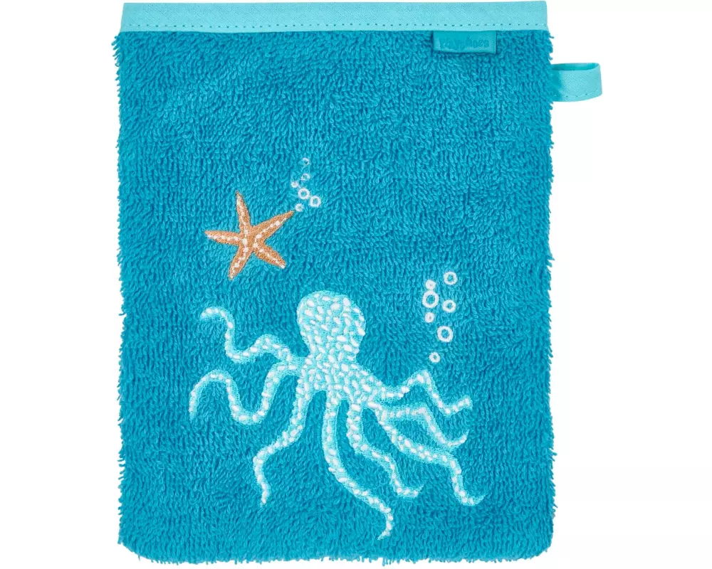 Playshoes Baby-Waschhandschuh Meerestiere Türkis