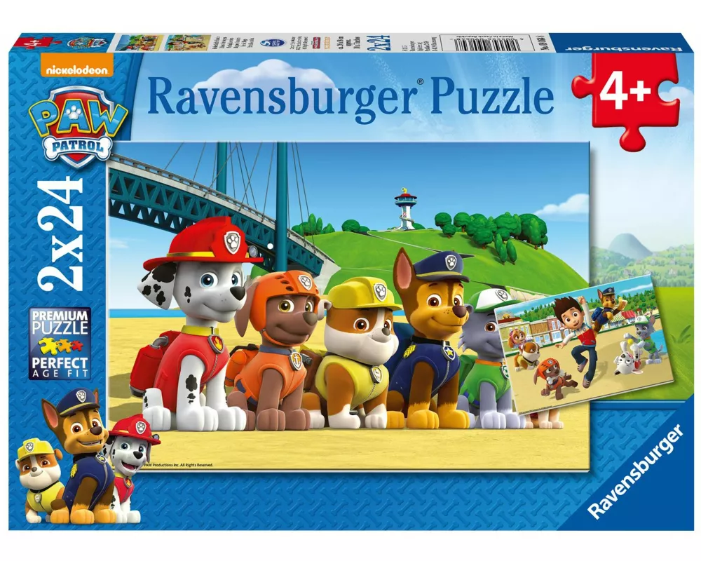 Kinderpuzzle 2x24 Teile - Paw Patrol - Heldenhafte Hunde
