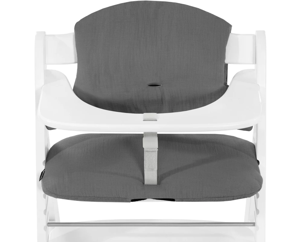 Hauck Highchair Pad Select Muslin Dark-Grey