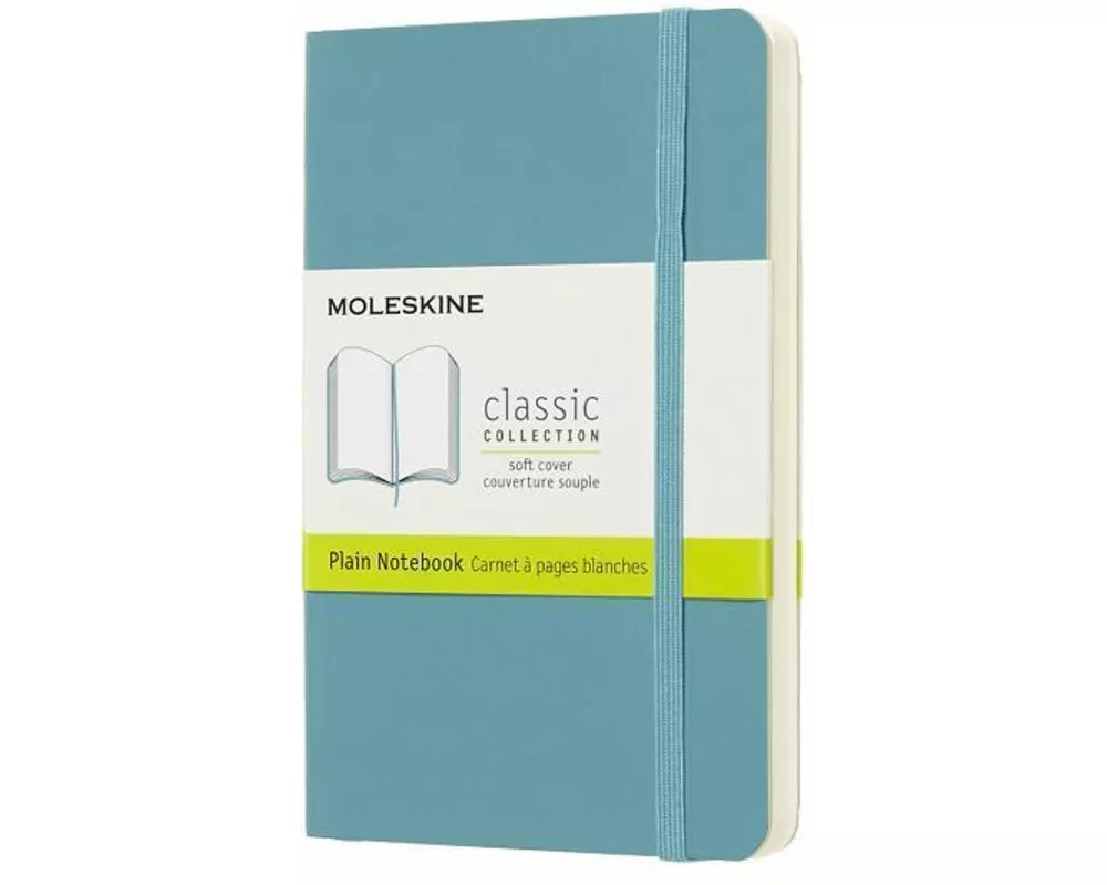 Moleskine Notebook P/A6, Plain, Soft Cover, Reef Blue