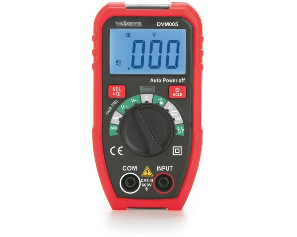 Velleman DVM005 CAT III 600 V 7 Funktionen LCD