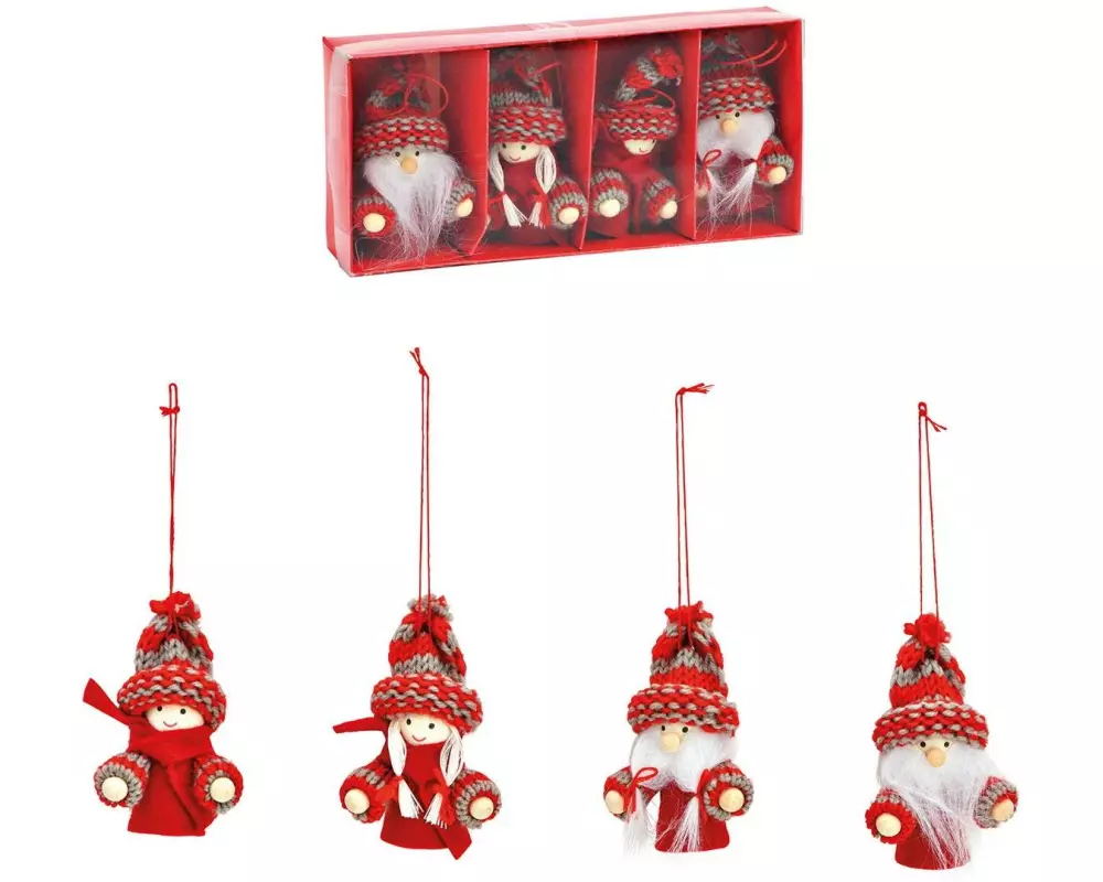 G. Wurm Weihnachtsschmuck Wichtel Rot/Weiss