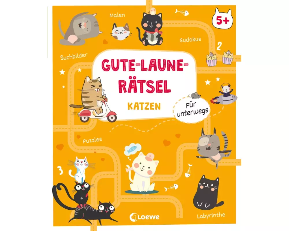 Gute-Laune-Rätsel für unterwegs - Katzen