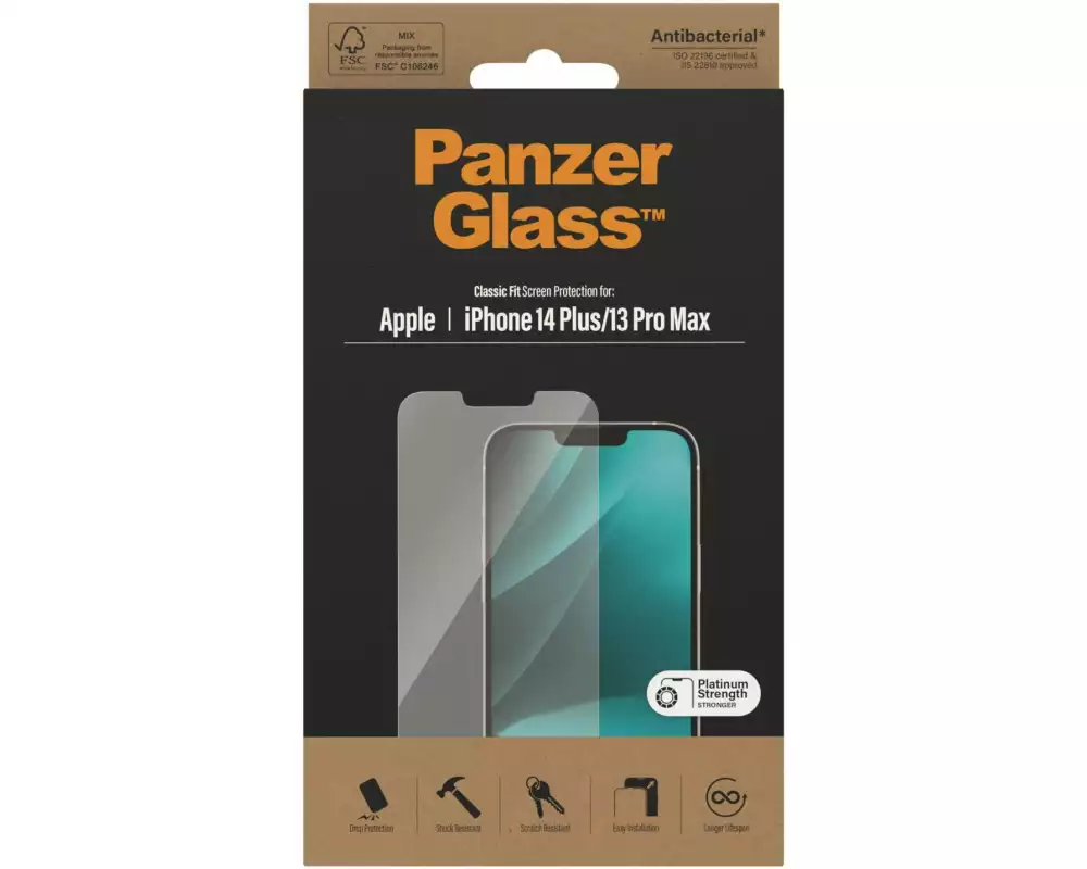 Panzerglass Displayschutz Classic Fit iPhone 13 Pro Max/14 Plus