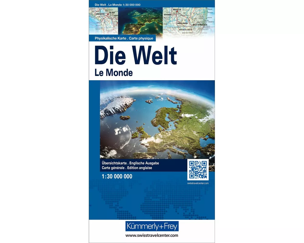 Kümmerly+Frey Weltkarte physikalisch 1:30 Mio
