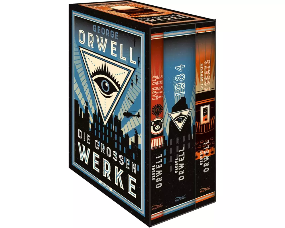 George Orwell, Die großen Werke. Farm der Tiere, 1984, Die großen Essays. Im Schuber