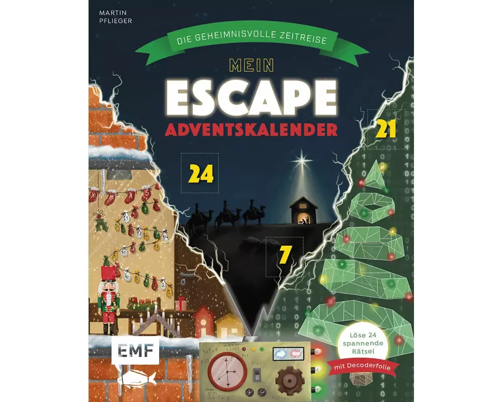 Mein Escape-Adventskalender: Die geheimnisvolle Zeitreise – Mit Decoderfolie