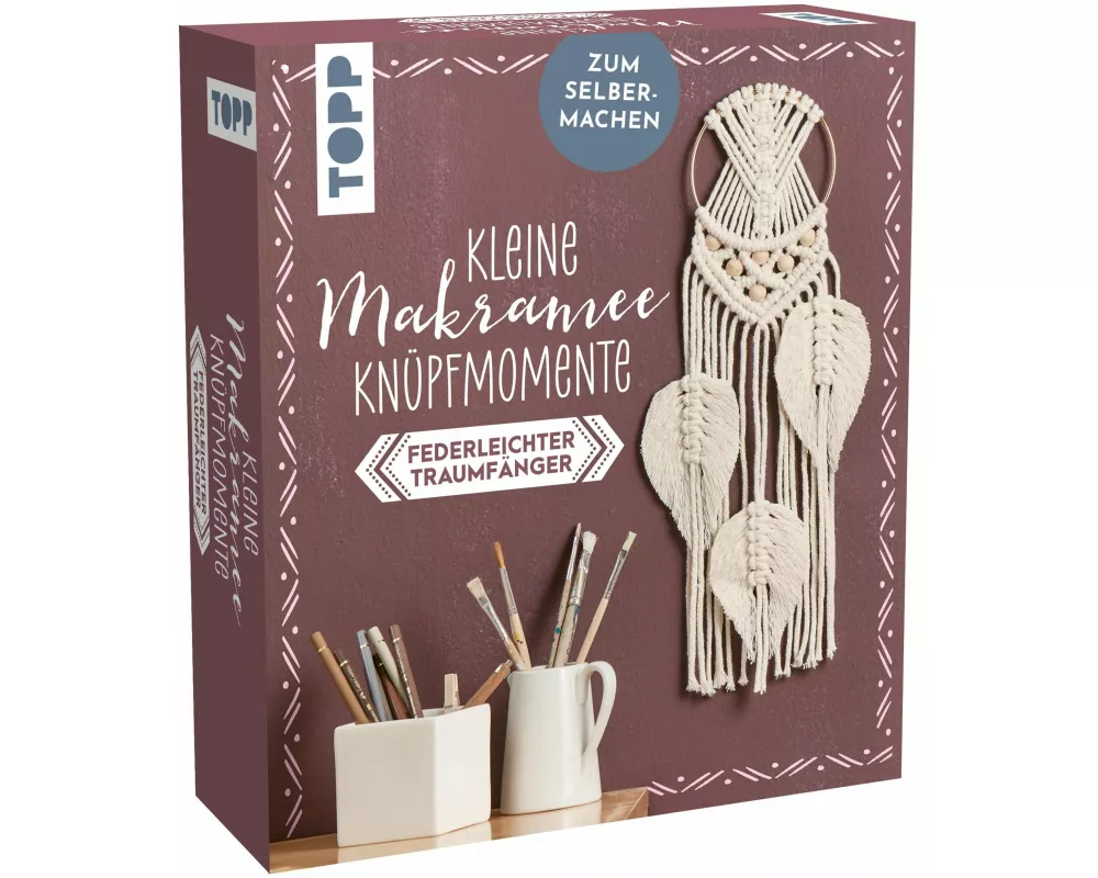 Kleine Knüpfmomente: Makramee-Knüpf-Set - Federleichter Traumfänger