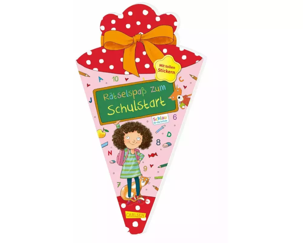 Schlau für die Schule: Rätselspaß zum Schulstart mit Stickern (Schultüte 2023 rosa)
