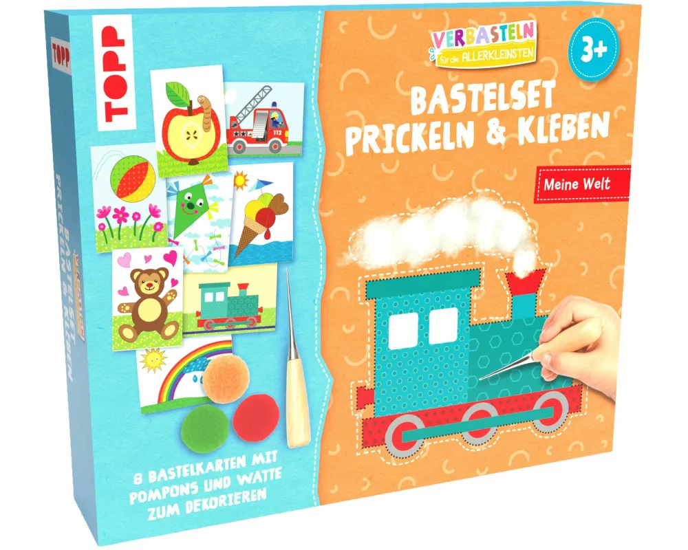 Verbasteln für die Allerkleinsten: Bastelset Prickeln & Kleben. Meine Welt