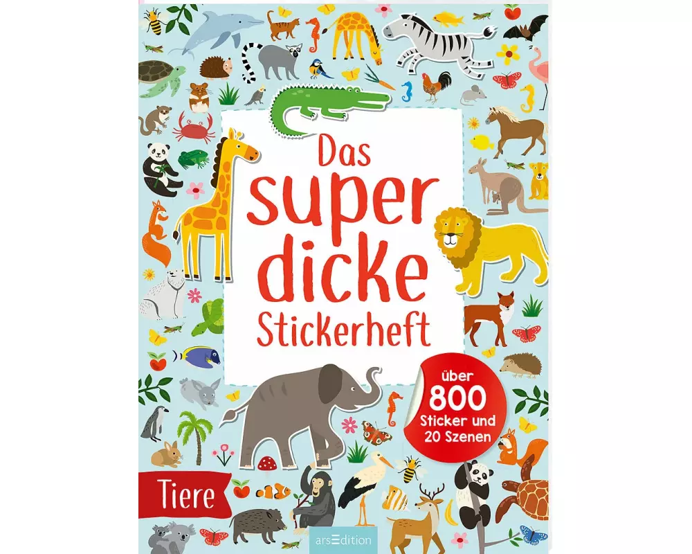 Das superdicke Stickerheft – Tiere