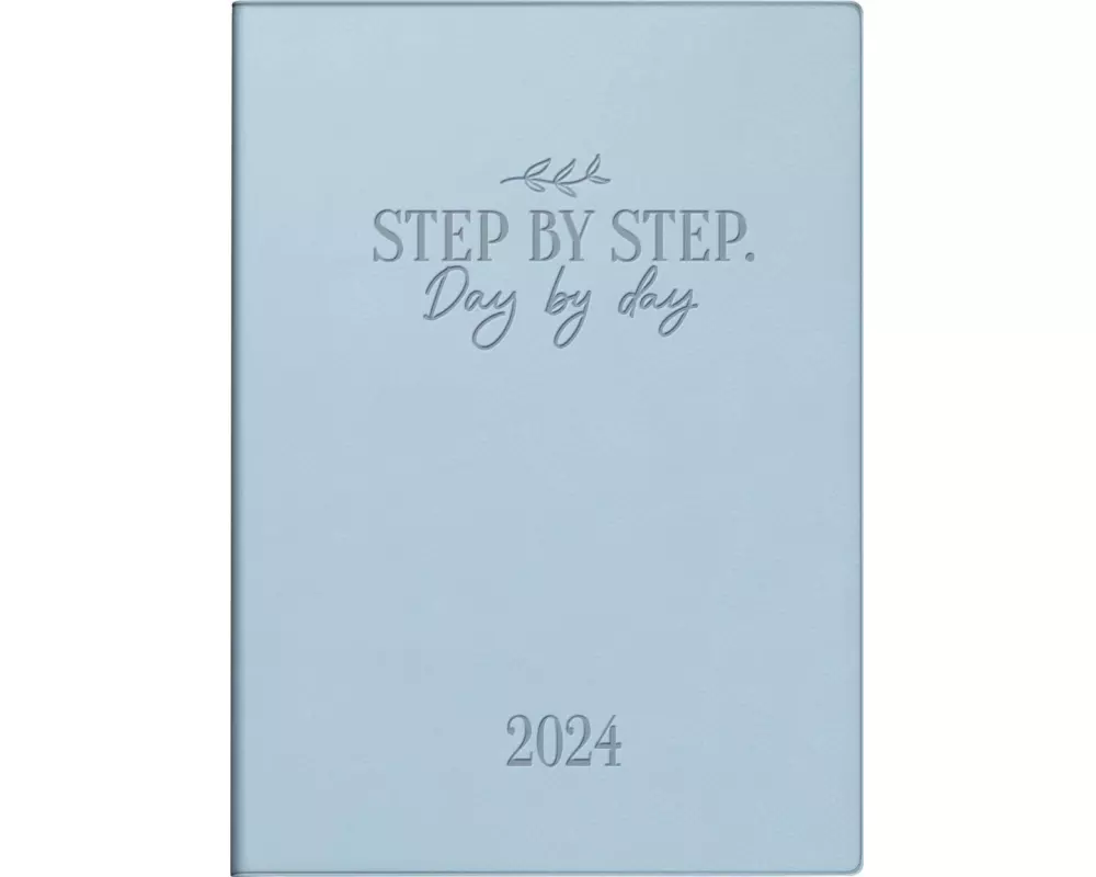 rido/idé 7018504034 Wochenkalender Taschenkalender 2024 "Step by Step" Modell Technik S 2 Seiten = 1 Woche Blattgröße 10 x 14 cm Kunstleder-Einband