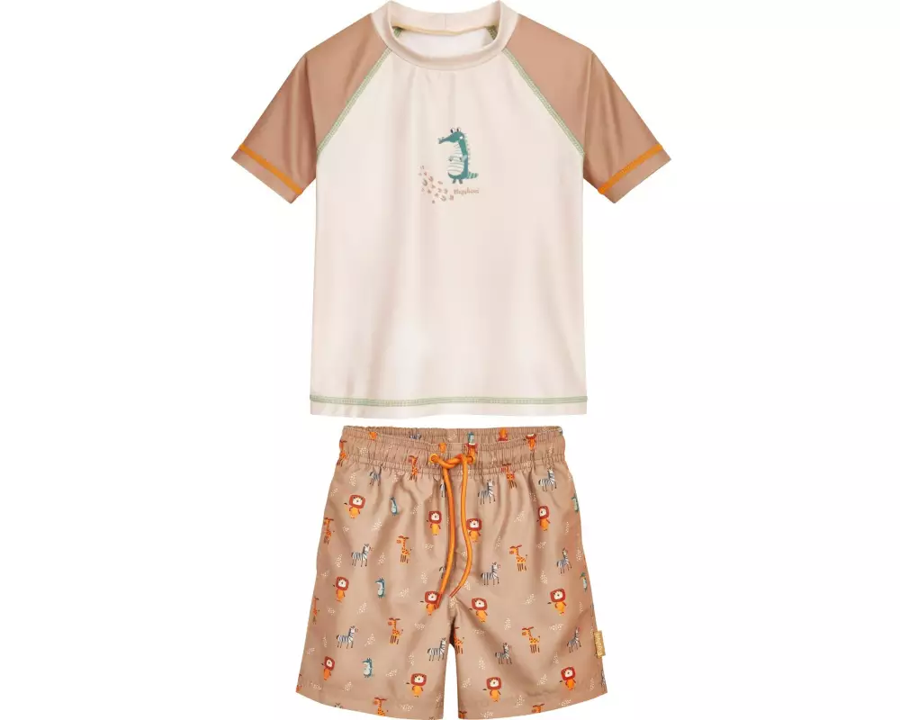 Playshoes UV-Badebekleidungsset Wildtiere Braun Gr. 86/92