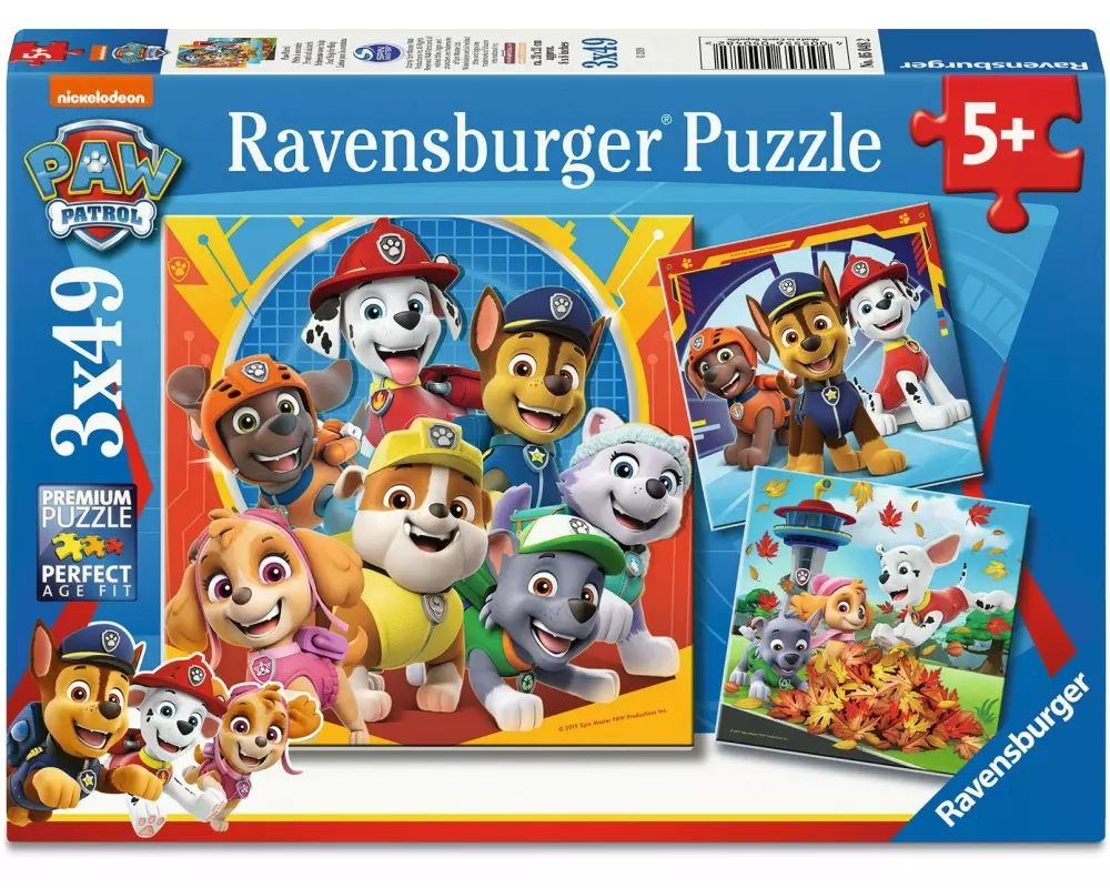 Ravensburger Puzzle Paw Patrol 3 x 49 Teile 21 x 21 cm ab 5 Jahren