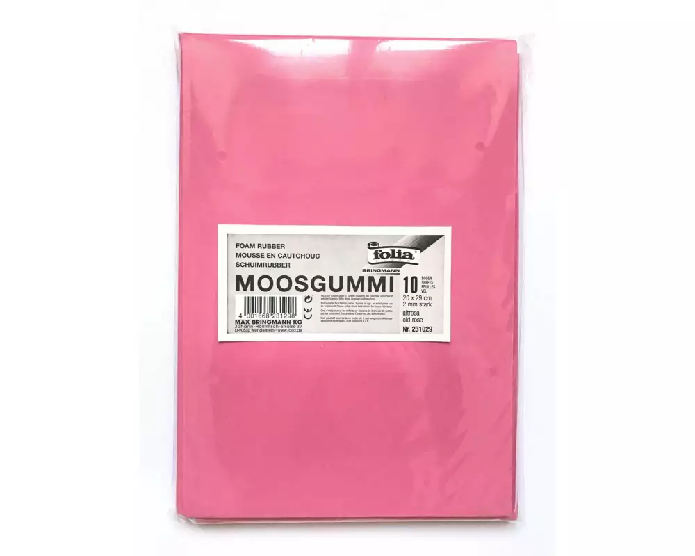Folia Moosgummi-Set 10 Stück, Rosa