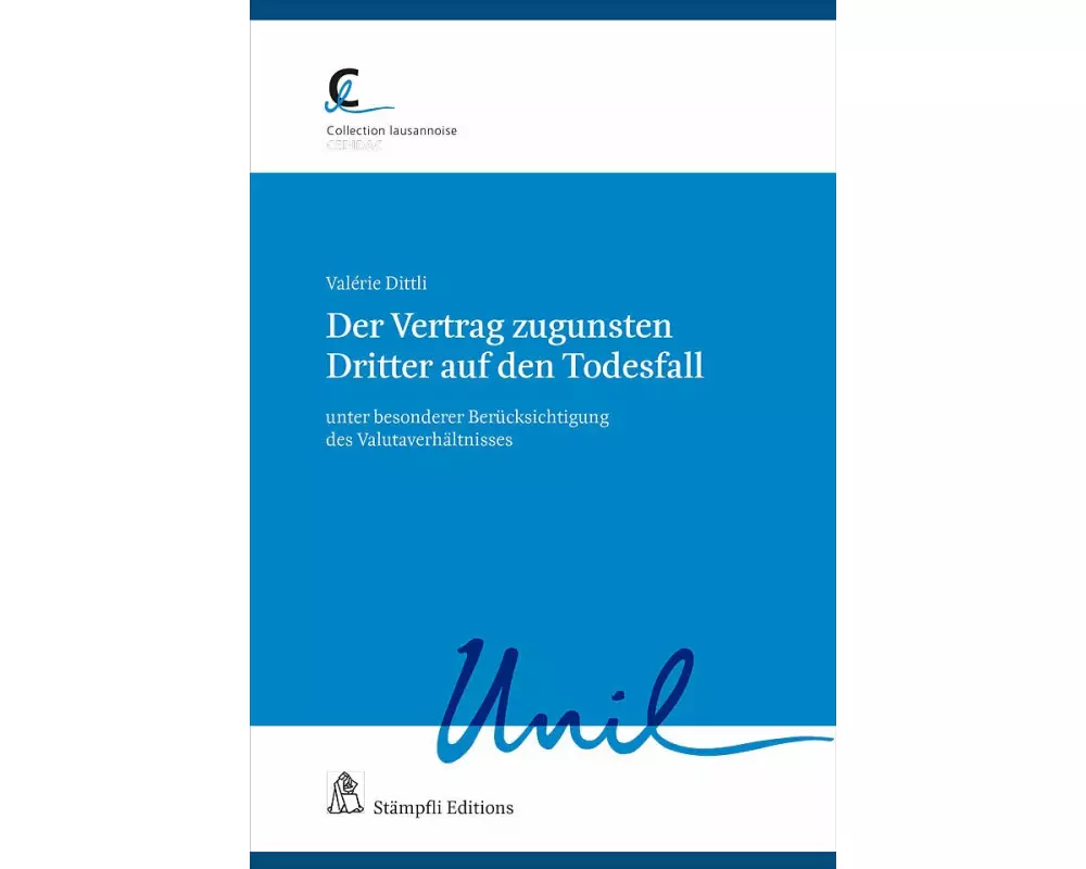 Der Vertrag zugunsten Dritter auf den Todesfall