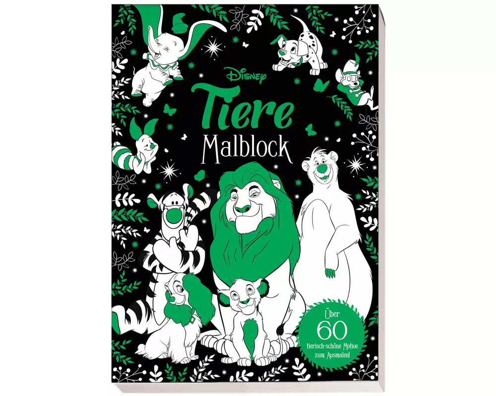 Disney Tiere: Malblock: über 60 tierisch-schöne Motive zum Ausmalen!