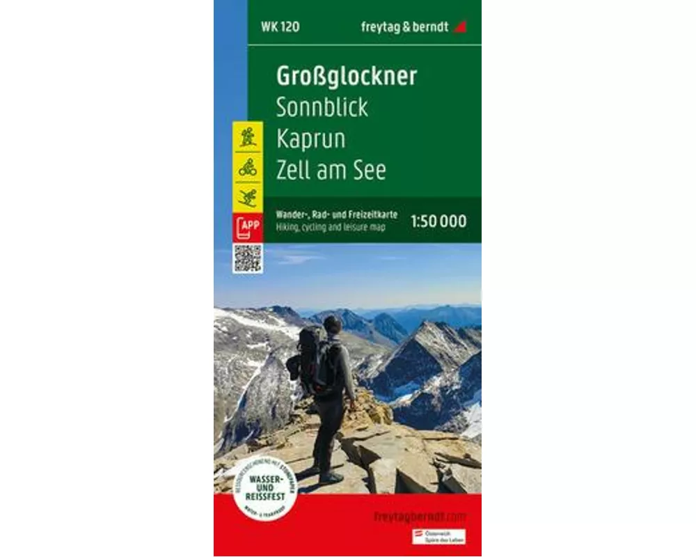 freytag & berndt Wanderkarte WK 120 Großglockner, Sonnblick - Kaprun - Zell am See 1:50.000