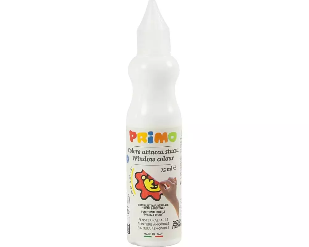 Primo Fensterfarbe, Weiss, 75 ml/ 1 Fl. 75 ml, Weiss