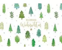 Doppelkarte. Green Karma X-MAS - Tannenbaum-Muster