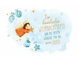 Doppelkarte. Green Karma X-MAS - Kleiner Engel mit Stern