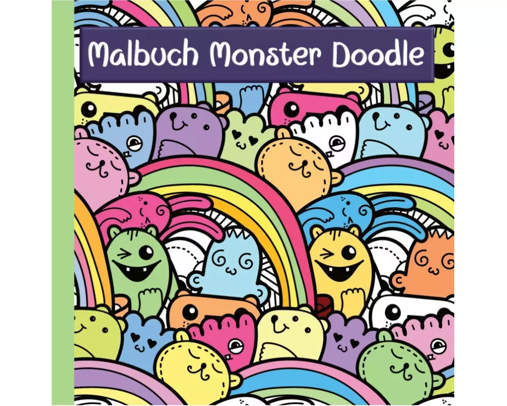 Monster Malbuch mit lustigen Doodle Motiven für Kinder ab 7 Jahren und Jugendliche - ideale Beschäftigung zur Konzentration und Entspannung
