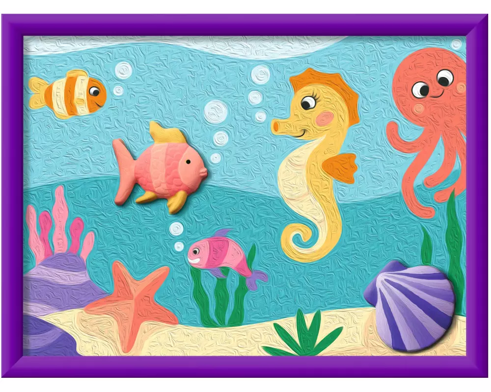 Ravensburger Malen nach Zahlen Seepferdchen mit Gipsabgüssen