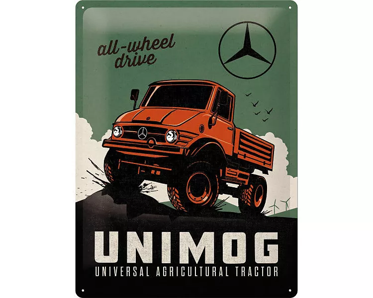Blechschild. Daimler Truck / Unimog