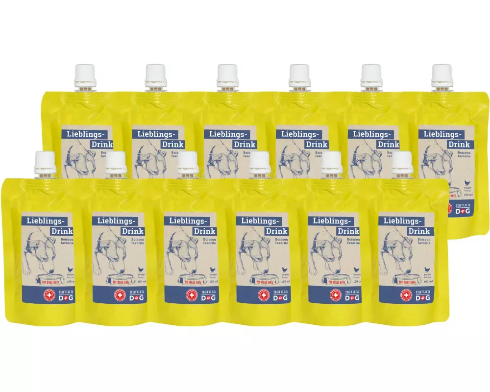 naturaDog Lieblingsdrink Poulet Multipack, 12 x 100 ml