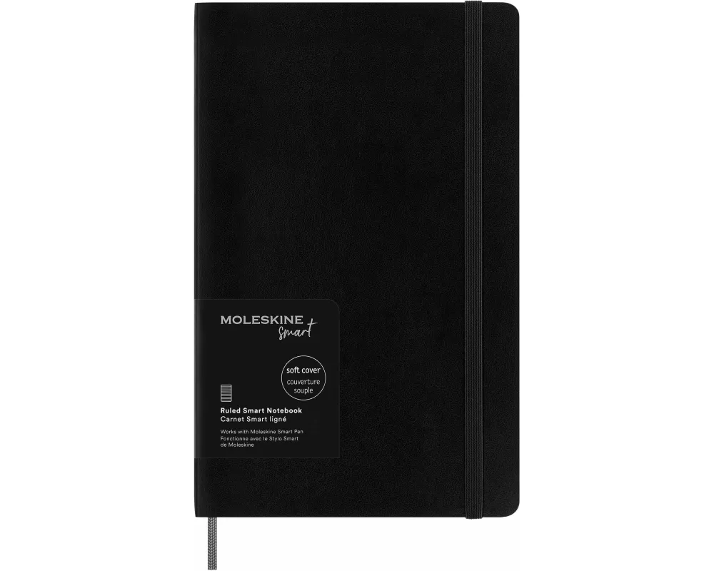 Moleskine Smart Notizbücher, Large/A5, liniert, Weicher Einband, Schwarz