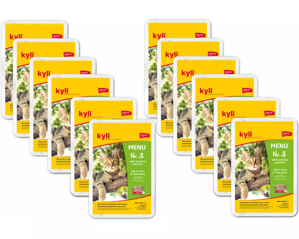 kyli Nassfutter Adult Sensitive, Menu Nr. 3, 12 x 100 g