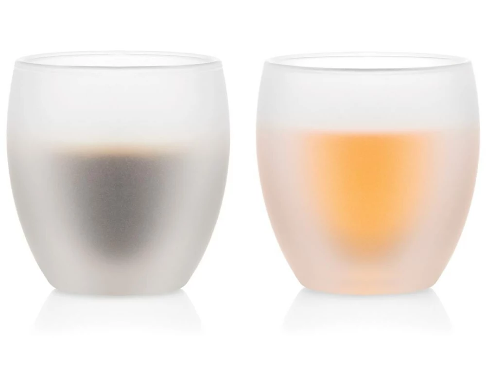 Bodum Trinkglas Pavina 2er Set Weiss, milchig, 0.25 l