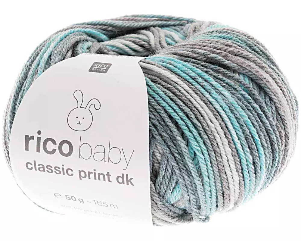 Rico Design Wolle Baby Classic Print dk 50 g Mehrfarbig; Blau