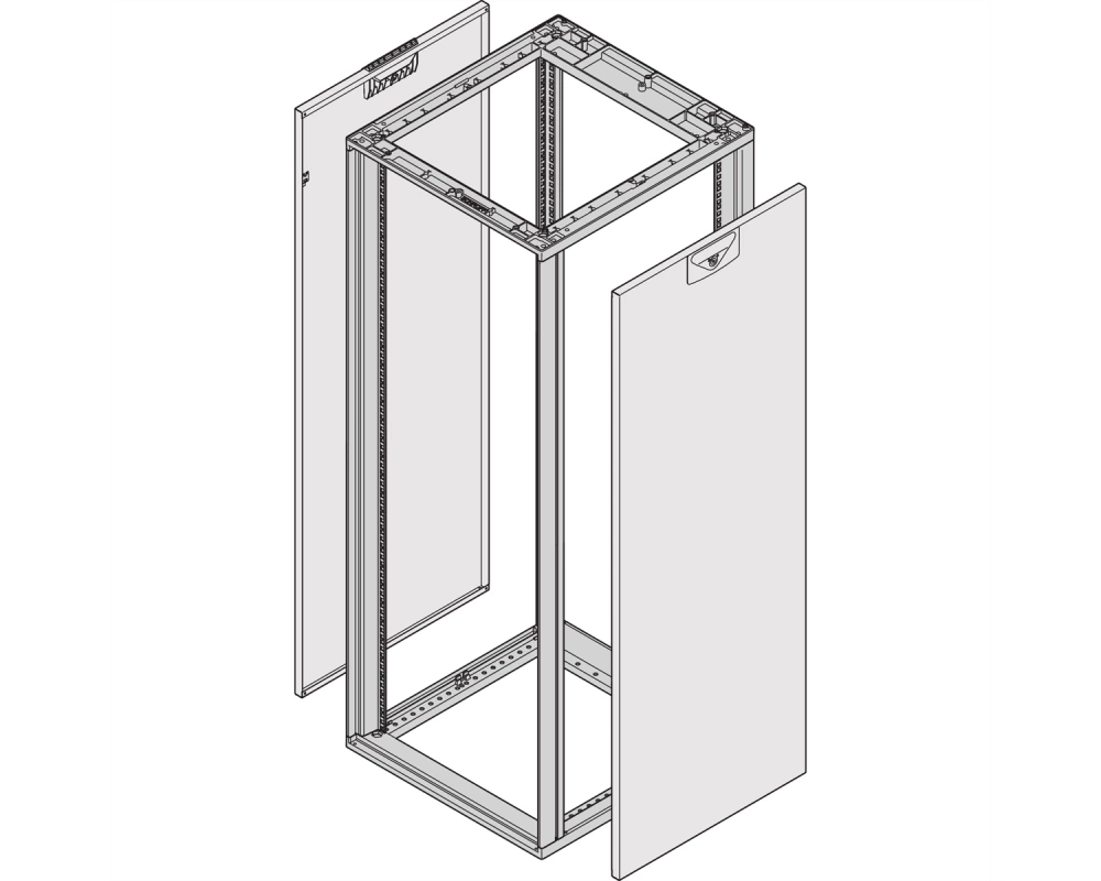 SCHROFF Seitenwand für Heavy-Duty - SEIT.WD.25HE 800T HD 7035 2X