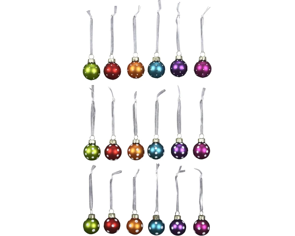 COCON Weihnachtskugeln 18 Stück, Mehrfarbig