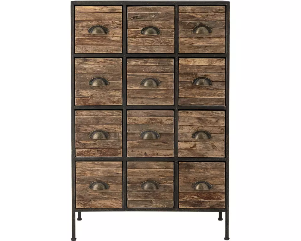 Bloomingville Kommode Matteo 33.5 x 92 cm, Braun/Schwarz