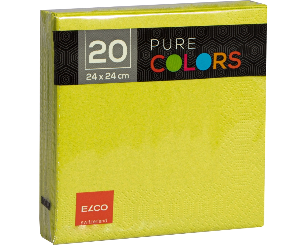 ELCO Serviette Zelltuch 24x24cm PC234020-213 3-lagig, kiwi 20Stk.