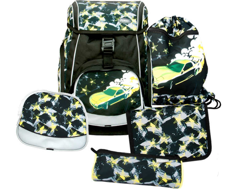 FUNKI Flexi-Bag Set Fast Car 6040.605 schwarz/grün 5-teilig