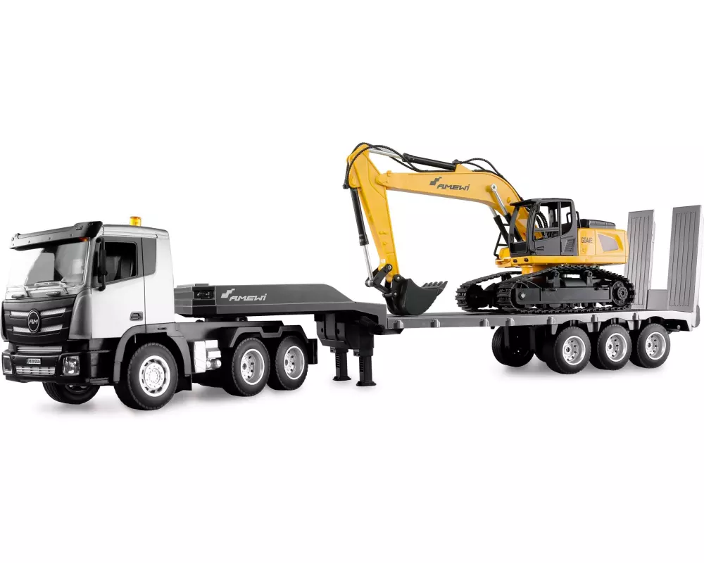 Amewi Lastwagen G836E Zugmaschine und Bagger Set RTR
