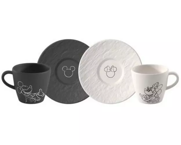 Villeroy & Boch Manufacture Rock Mickey Mouse Espresso, 4-teilig