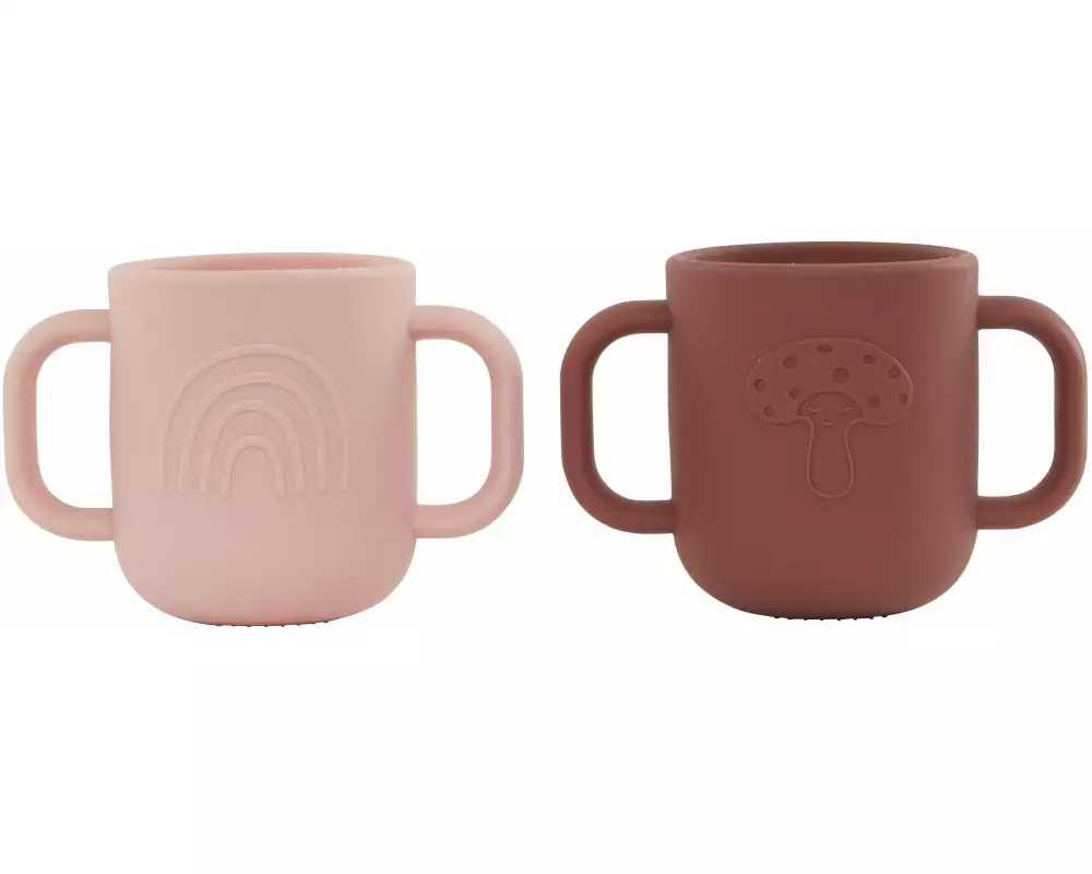 OYOY Kindertasse Kappu 2-teilig, Koralle/Muskatnuss