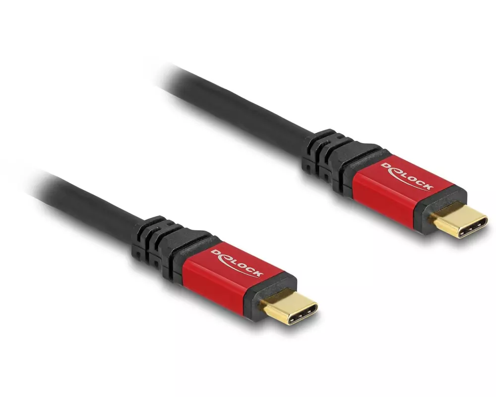 Delock USB4-Kabel 20 Gbps PD 3.0 100 W USB-C - USB-C 0.5 m