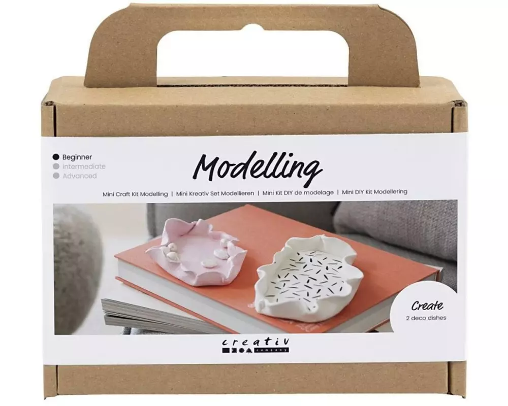 Creativ Company Modellier-Set Schalen Rosa/Weiss