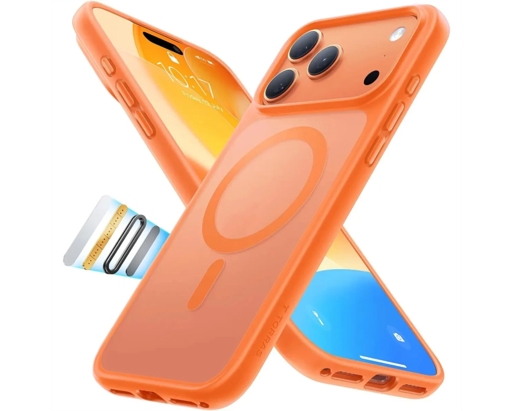 Torras Guardian Schutzhülle, iPhone 17 Pro, Magsafe, orange