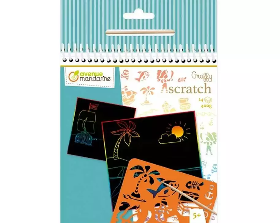Avenue Mandarine Bastelset Graffy Scratch Piraten